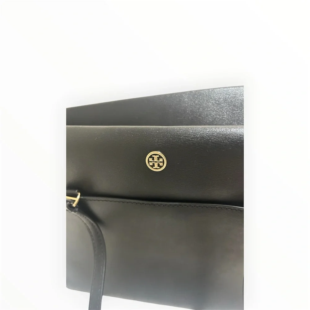 Tory Burch Black Leather Tote Bag